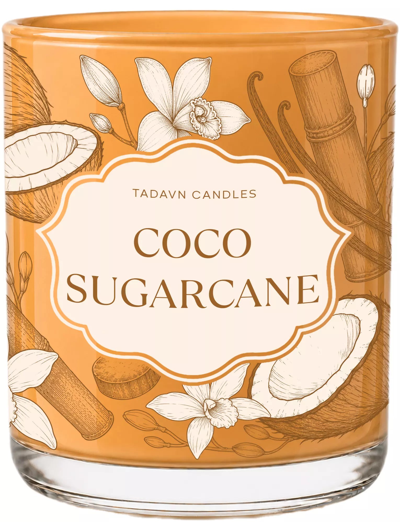 Coco Sugarcane Candle for Warmer Lamp – Wickless Scented Candle with Coconut, Sugarcane & Vanilla Fragrance for Home Décor